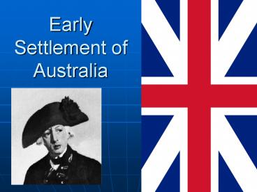 Early Settlement of Australia