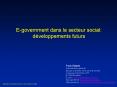 E-government dans le secteur social: d PowerPoint PPT Presentation