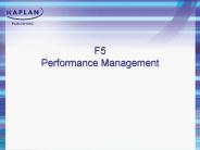 F5 Performance Management