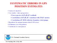SYSTEMATIC ERRORS IN GPS POSITION ESTIMATES