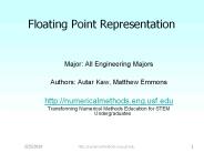 Floating Point Representation