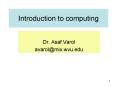 Introduction to computing PowerPoint PPT Presentation