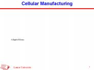 Cellular Manufacturing