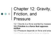 Chapter 12: Gravity, Friction, and Pressure