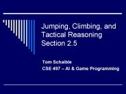 Jumping, Climbing, and Tactical Reasoning Section 2.5