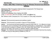 Pathloss propagation model comparison
