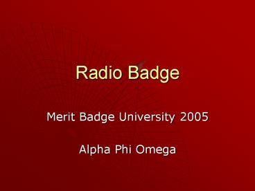 Radio Badge