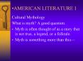 AMERICAN LITERATURE I PowerPoint PPT Presentation