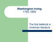 Washington Irving 1783-1859 PowerPoint PPT Presentation