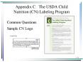 Appendix C: The USDA Child Nutrition (CN) Labeling Program PowerPoint PPT Presentation