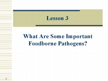 What Are Some Important Foodborne Pathogens?