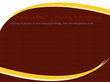 The Best Cloud Crm Solution