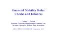 Financial Stability Roles: Checks and balances PowerPoint PPT Presentation