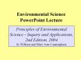 Environmental Science PowerPoint Lecture PowerPoint PPT Presentation
