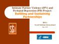 Intimate Partner Violence (IPV) and Perinatal Depression (PD) Project: Building and Sustaining Partnerships PowerPoint PPT Presentation