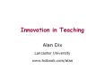Innovation in Teaching PowerPoint PPT Presentation