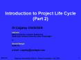 Introduction to Project Life Cycle (Part 2) PowerPoint PPT Presentation