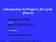 Introduction to Project Life Cycle (Part 2)