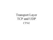 Transport Layer TCP and UDP