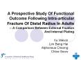A Prospective Study Of Functional Outcome Following Intra-articular Fracture Of Distal Radius In Adults -- A Comparison Between External Fixation And Internal Plating PowerPoint PPT Presentation