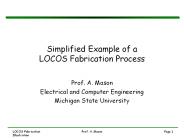 Simplified Example of a LOCOS Fabrication Process