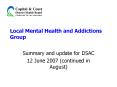 Local Mental Health and Addictions Group PowerPoint PPT Presentation