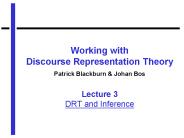 Working with Discourse Representation Theory Patrick Blackburn