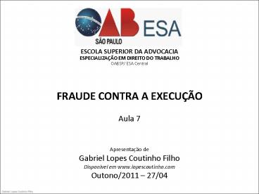 ESCOLA SUPERIOR DA ADVOCACIA