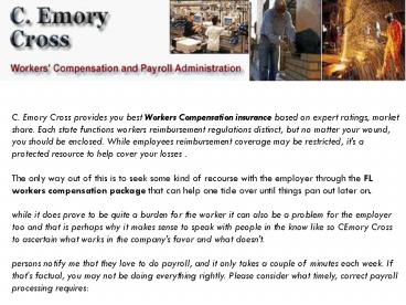 Welcome to C.Emory cross