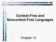 Context-Free and Noncontext-Free Languages PowerPoint PPT Presentation