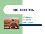 Nazi Foreign Policy