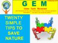 TWENTY   SIMPLE   TIPS TO    SAVE   NATURE PowerPoint PPT Presentation