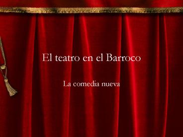 El teatro en el Barroco