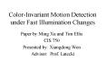 Color-Invariant Motion Detection under Fast Illumination Changes PowerPoint PPT Presentation