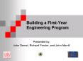 Building a First-Year Engineering Program PowerPoint PPT Presentation