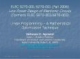 ELEC 5270-001/6270-001 (Fall 2006) Low-Power Design of Electronic Circuits (Formerly ELEC 5970-003/6970-003)  Linear Programming  PowerPoint PPT Presentation