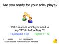 Are you ready for your role- plays? PowerPoint PPT Presentation