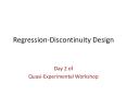 Regression-Discontinuity Design PowerPoint PPT Presentation