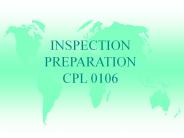 INSPECTION PREPARATION CPL 0106