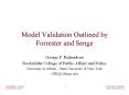 Model Validation Outlined by Forrester and Senge PowerPoint PPT Presentation