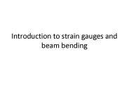 Introduction to strain gauges and beam bending
