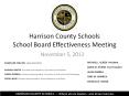 Harrison County Schools School Board Effectiveness Meeting PowerPoint PPT Presentation