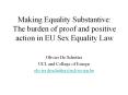 Making Equality Substantive: The burden of proof and positive action in EU Sex Equality Law PowerPoint PPT Presentation