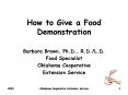 How to Give a Food Demonstration PowerPoint PPT Presentation
