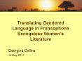 Translating Gendered Language in Francophone Senegalese Women PowerPoint PPT Presentation