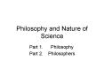 Philosophy and Nature of Science PowerPoint PPT Presentation
