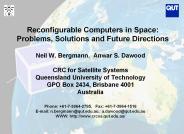 Reconfigurable Computers in Space:  Problems, Solutions and Future Directions