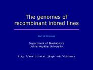 The genomes of recombinant inbred lines