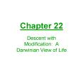 Descent with Modification: A Darwinian View of Life PowerPoint PPT Presentation
