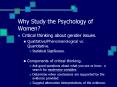 Why Study the Psychology of Women? PowerPoint PPT Presentation